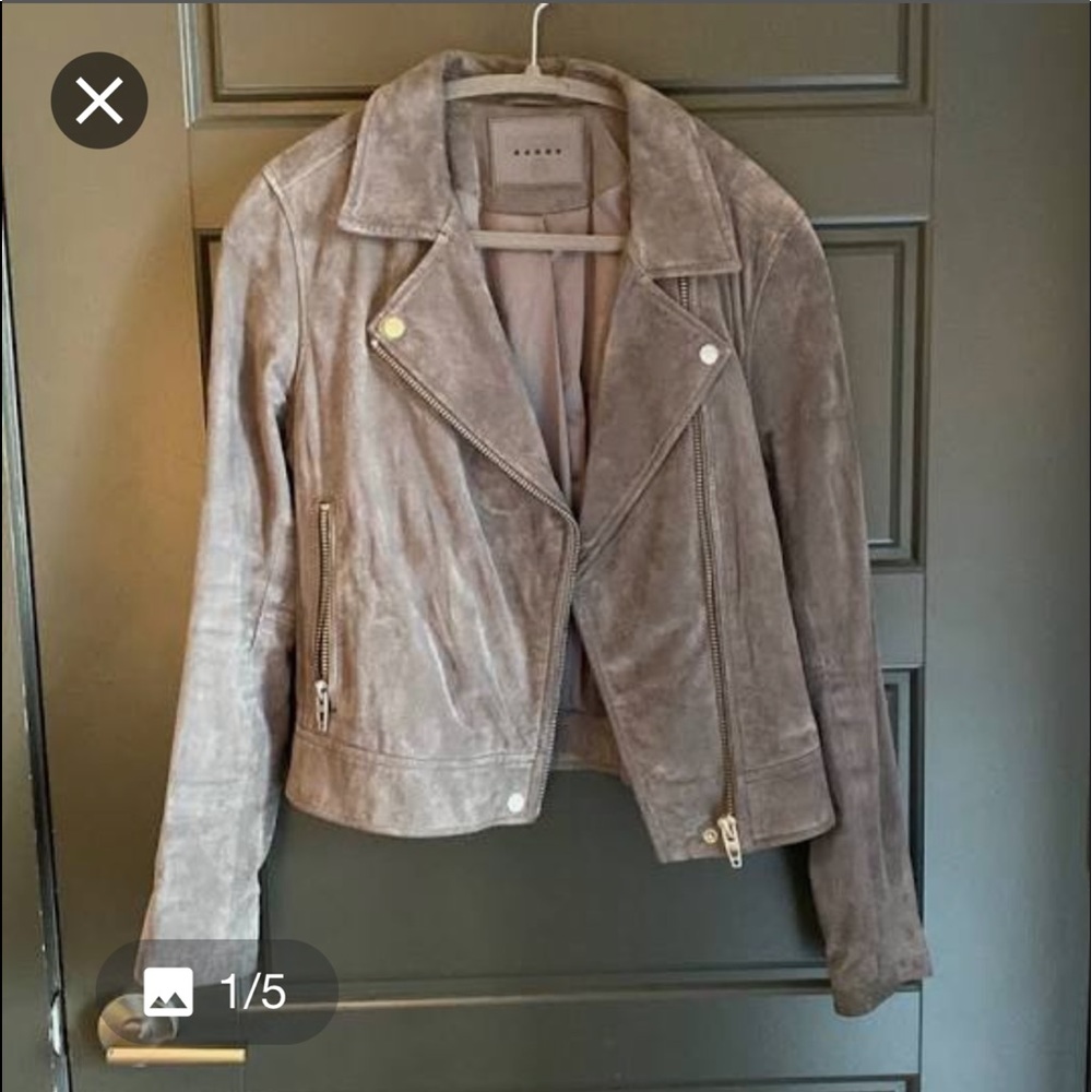 Grey Suade leather jacket
